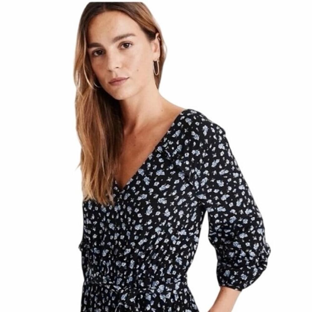 Madewell Ruffle-Sleeve Tie-Waist Jumpsuit - Baby's Breath, XL - Picture 2 of 13
